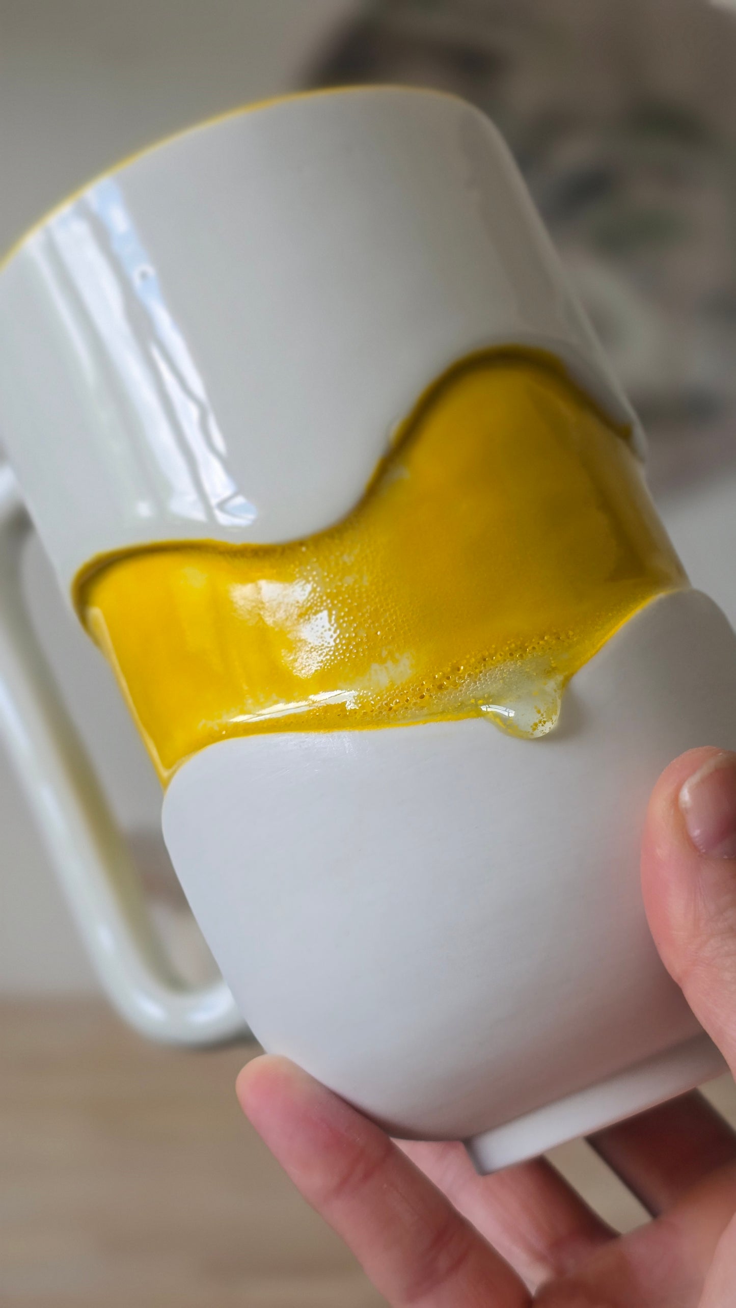 Grand mug Wavy jaune