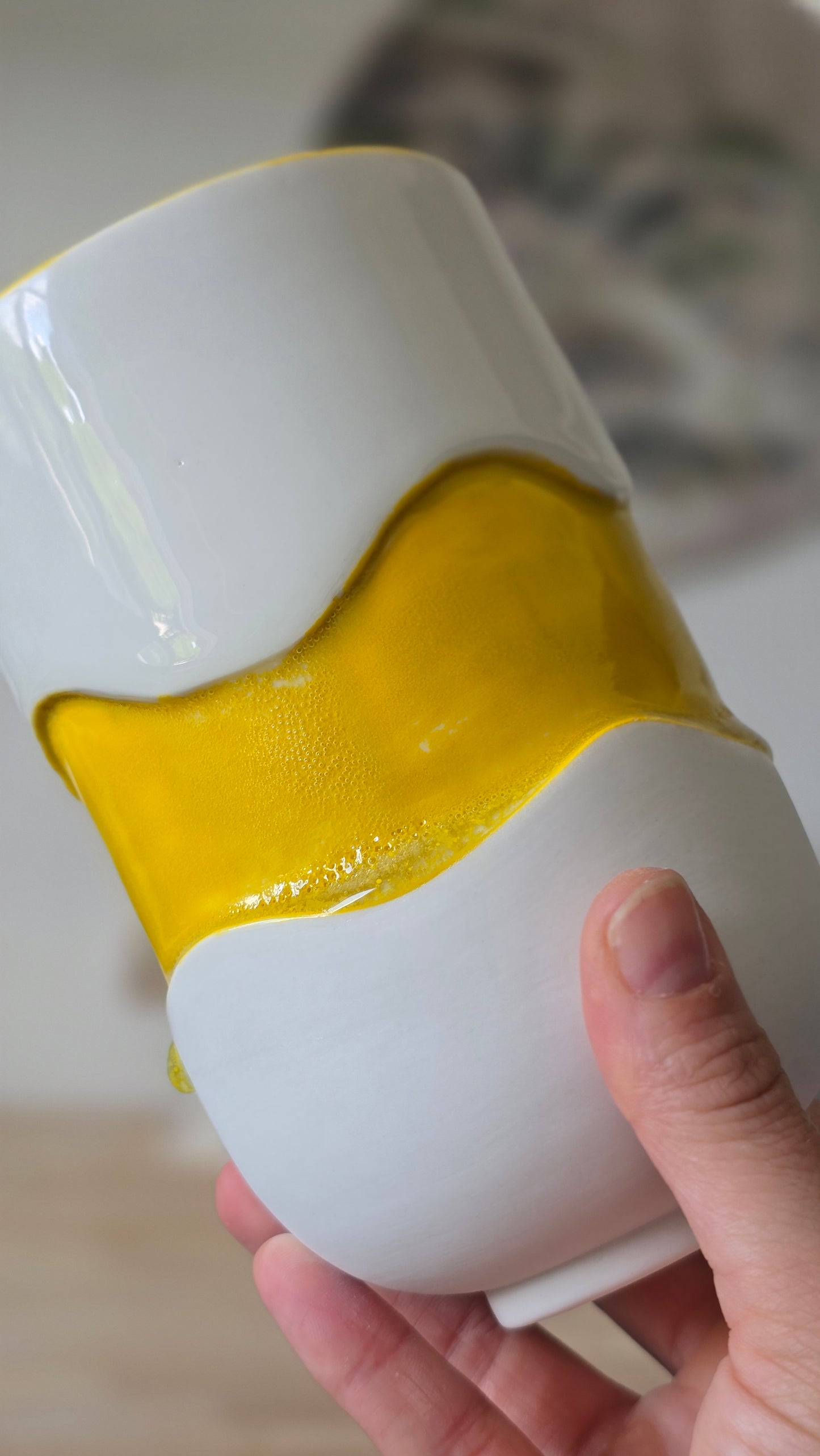 Grand mug Wavy jaune