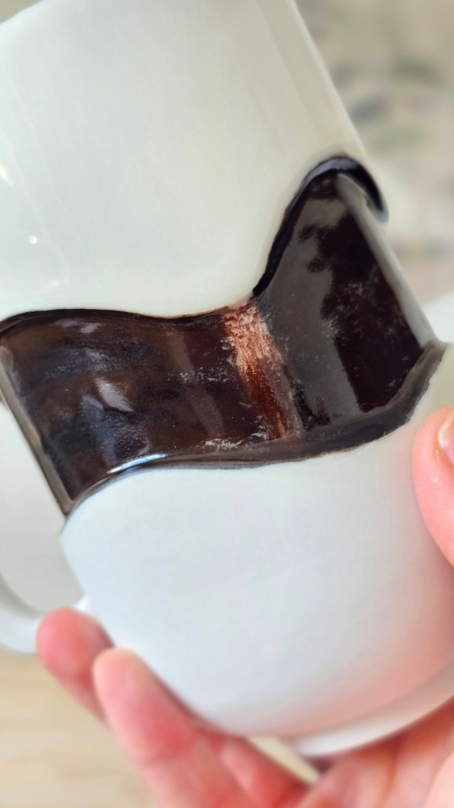 Grand mug Wavy noir
