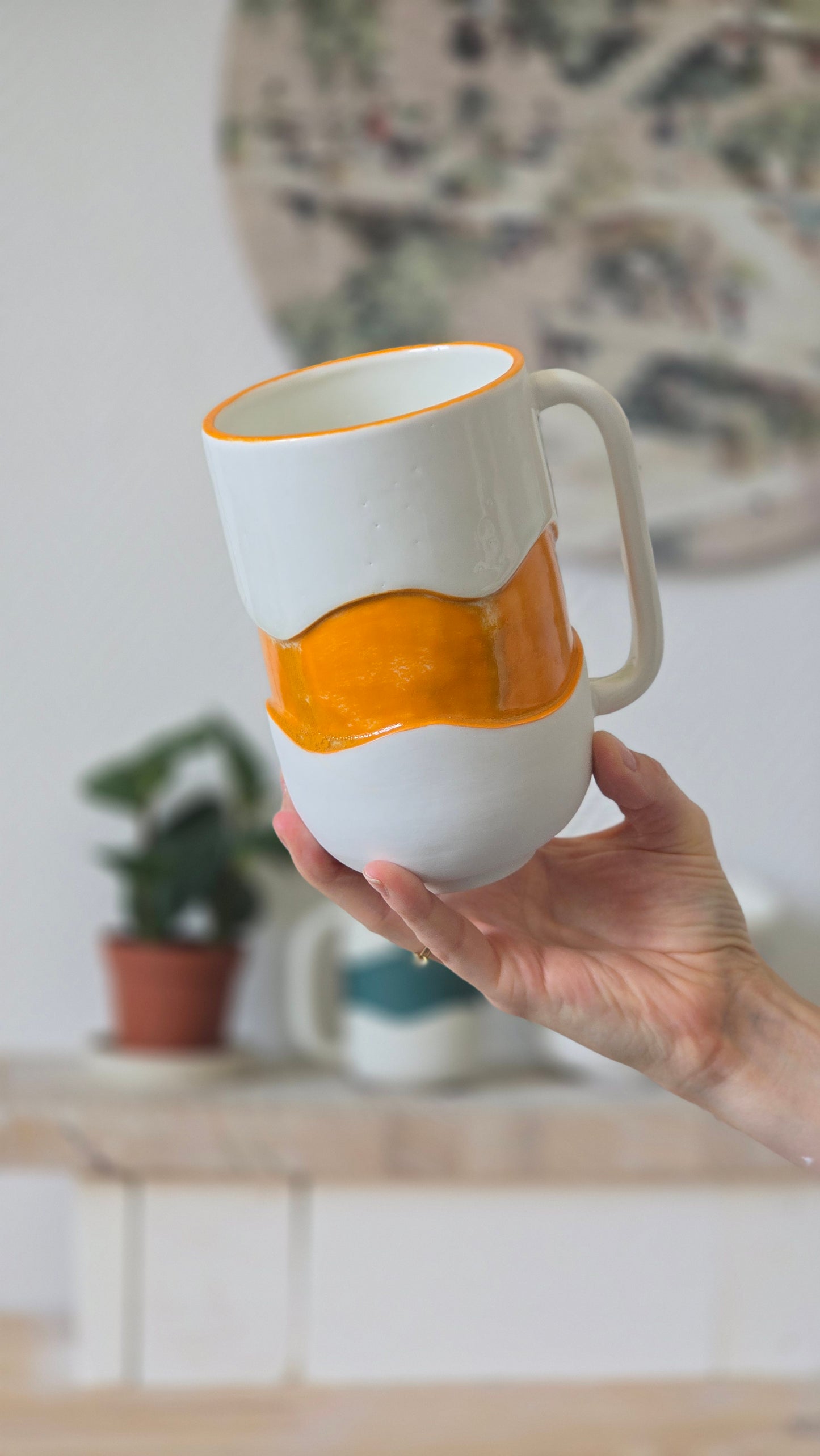 Grand mug Wavy orange