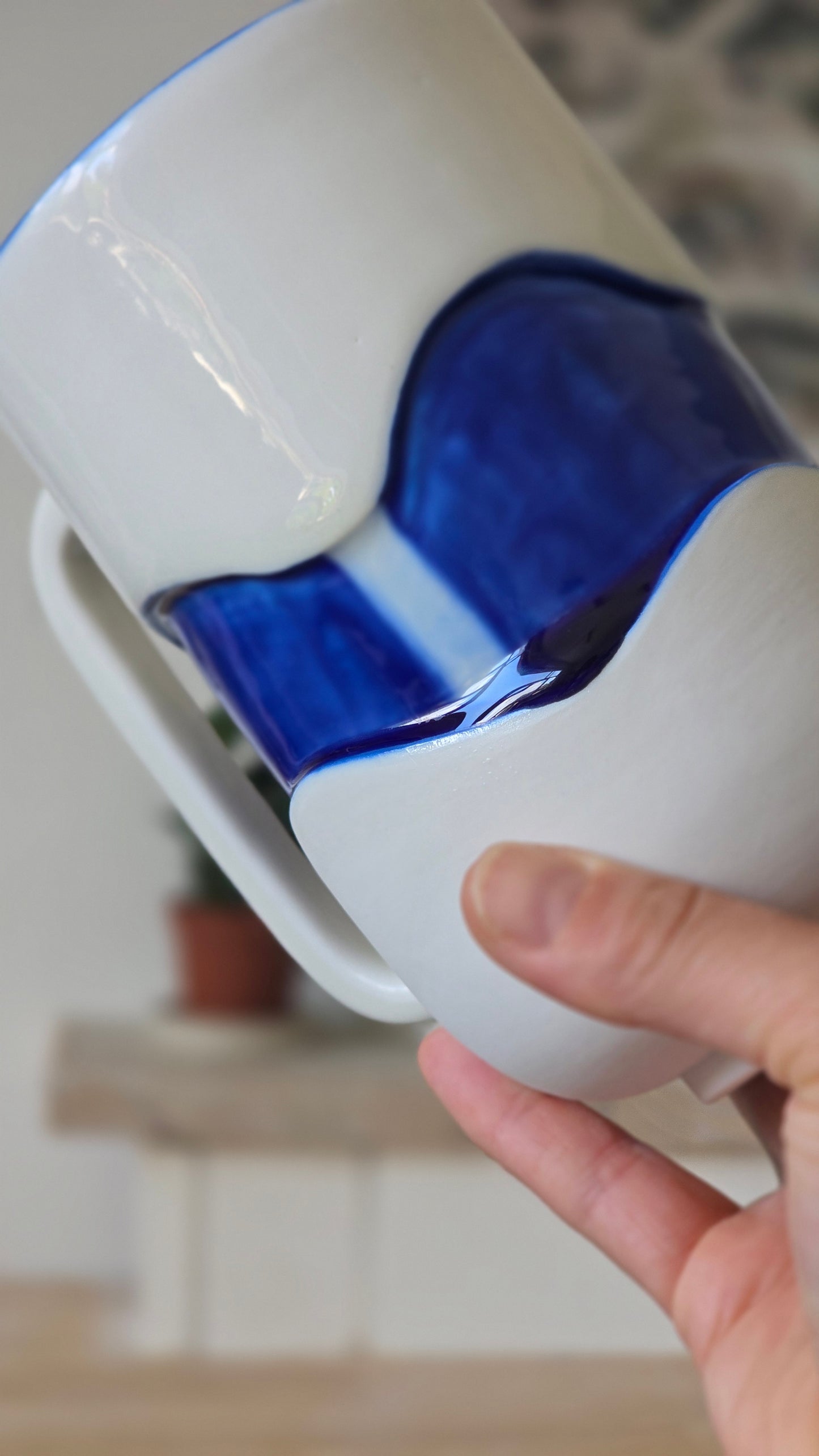 Grand mug Wavy bleu