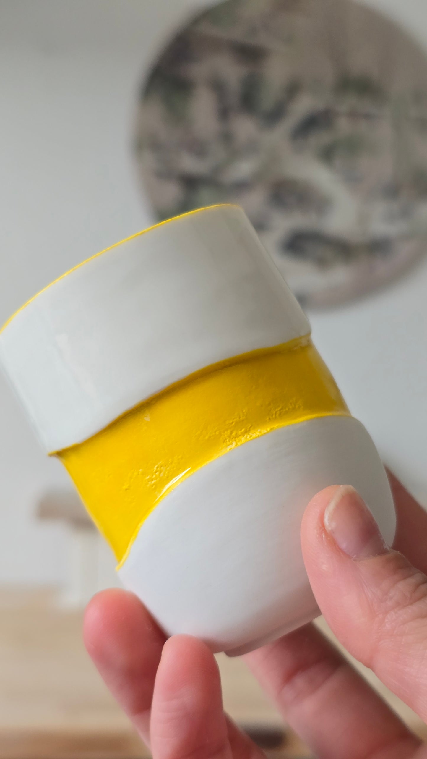 Tasse expresso Wavy jaune