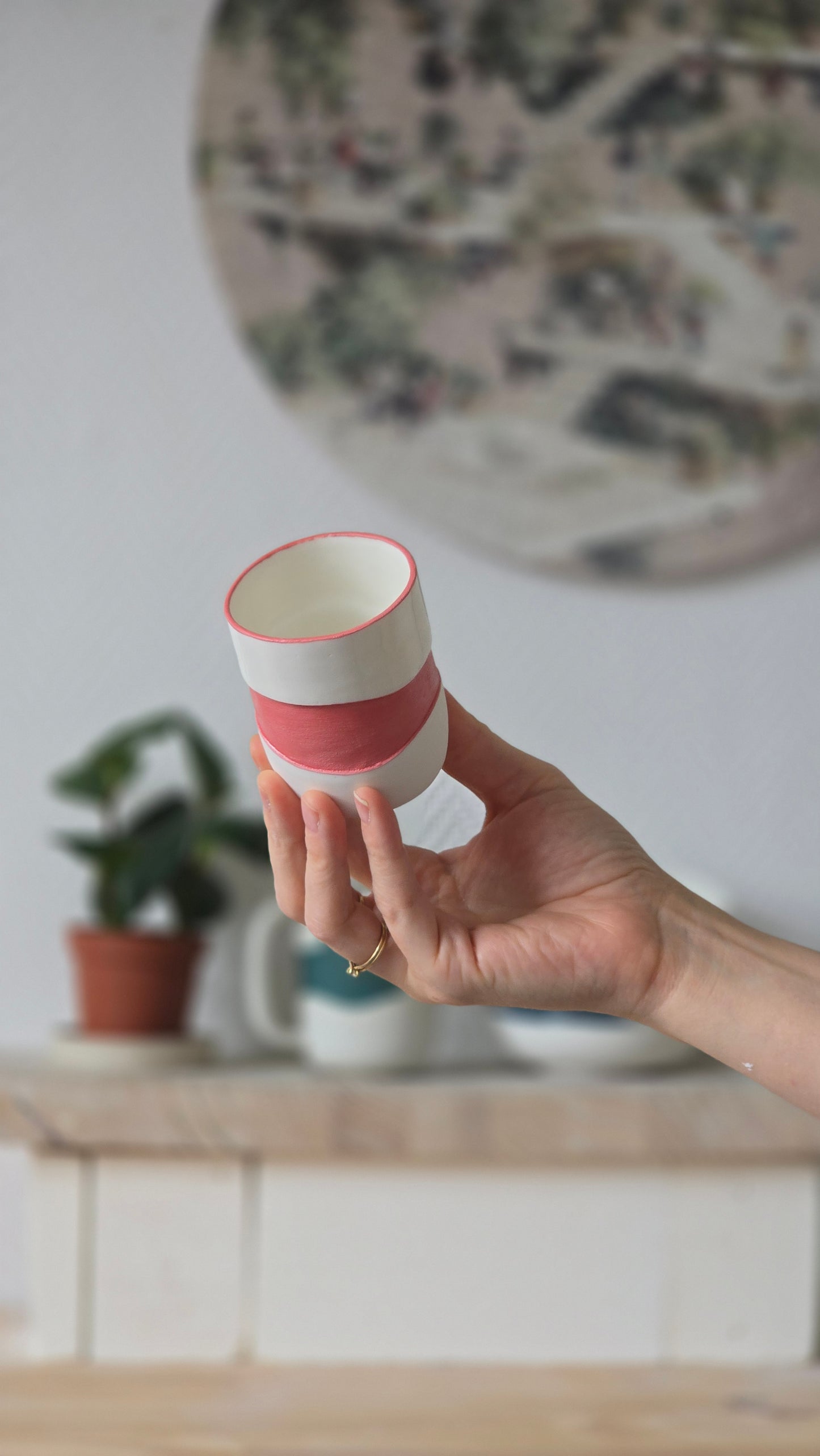 Tasse expresso Wavy rose