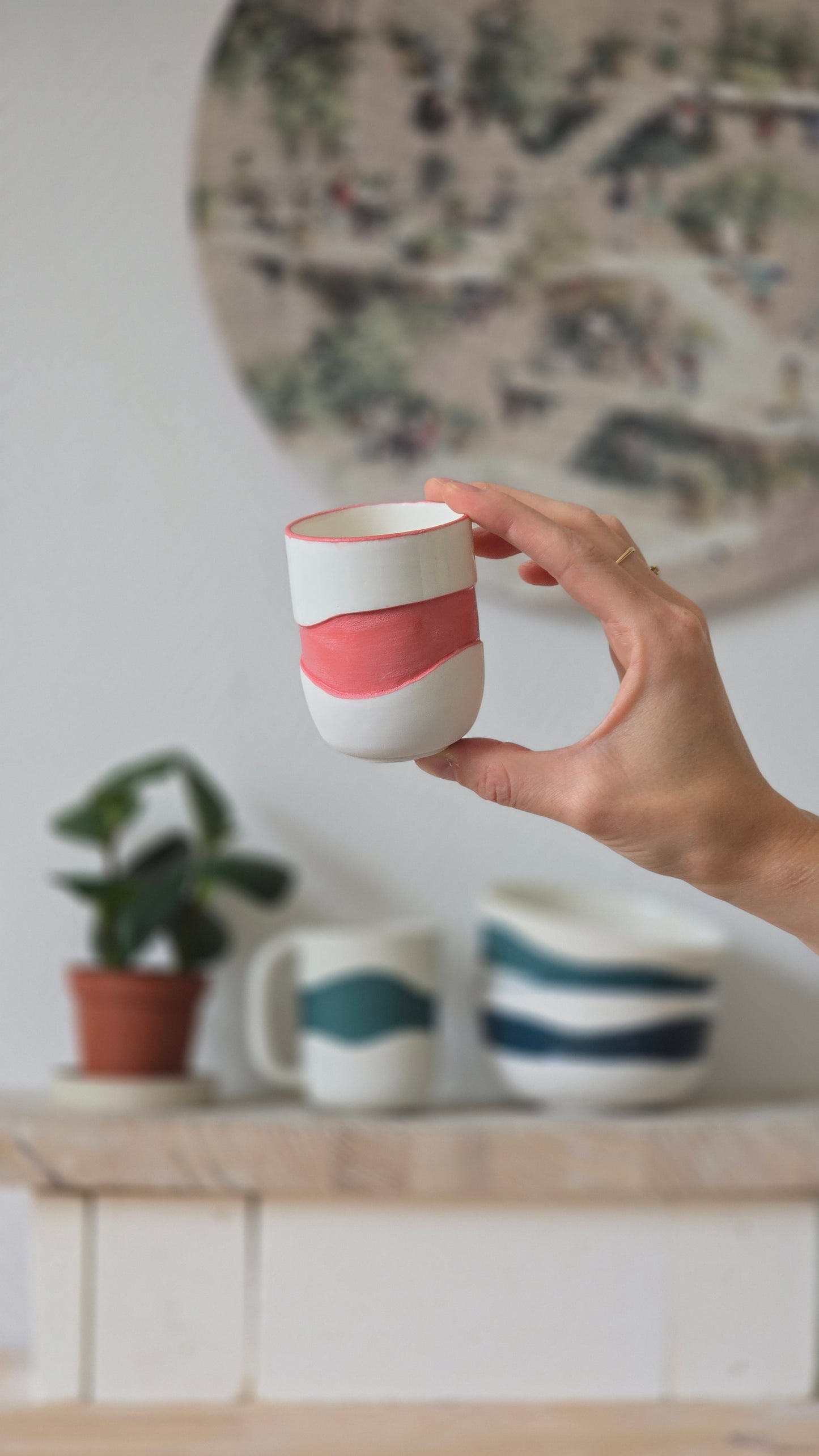 Tasse expresso Wavy rose