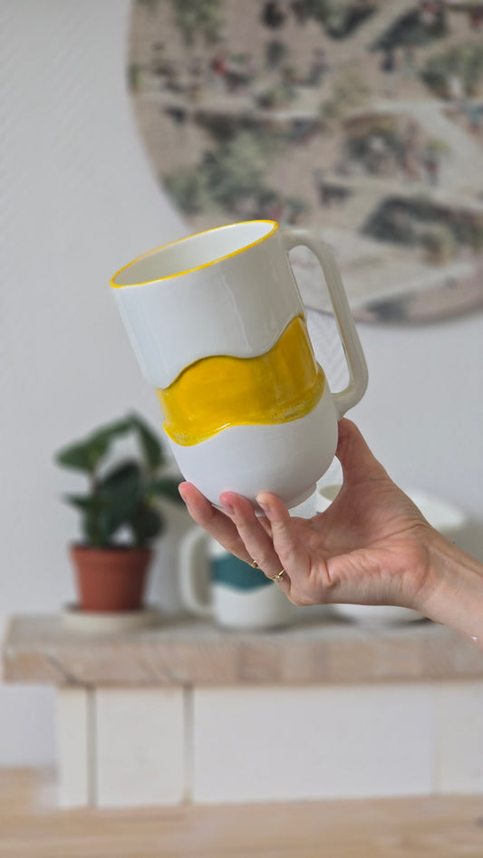Grand mug Wavy jaune