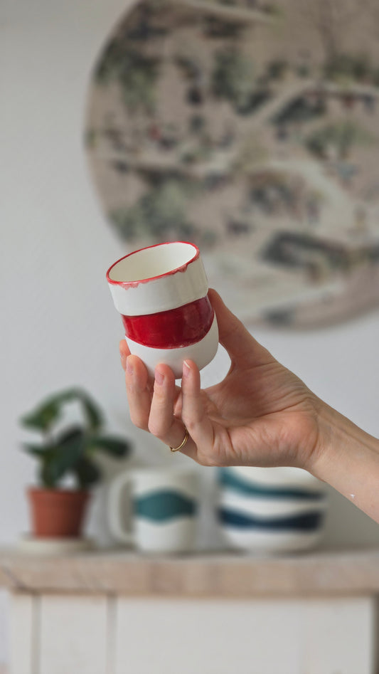 Tasse expresso Wavy rouge