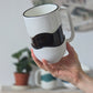 Grand mug Wavy noir