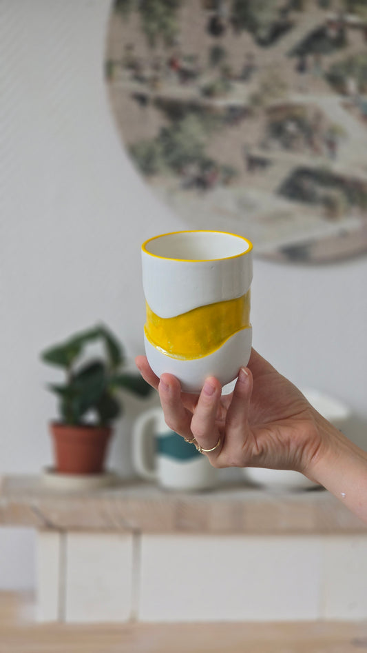 Gobelet Wavy jaune