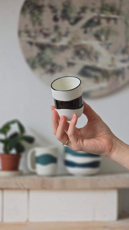 Tasse expresso Wavy noire