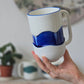 Grand mug Wavy bleu