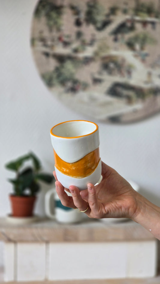 Gobelet Wavy orange