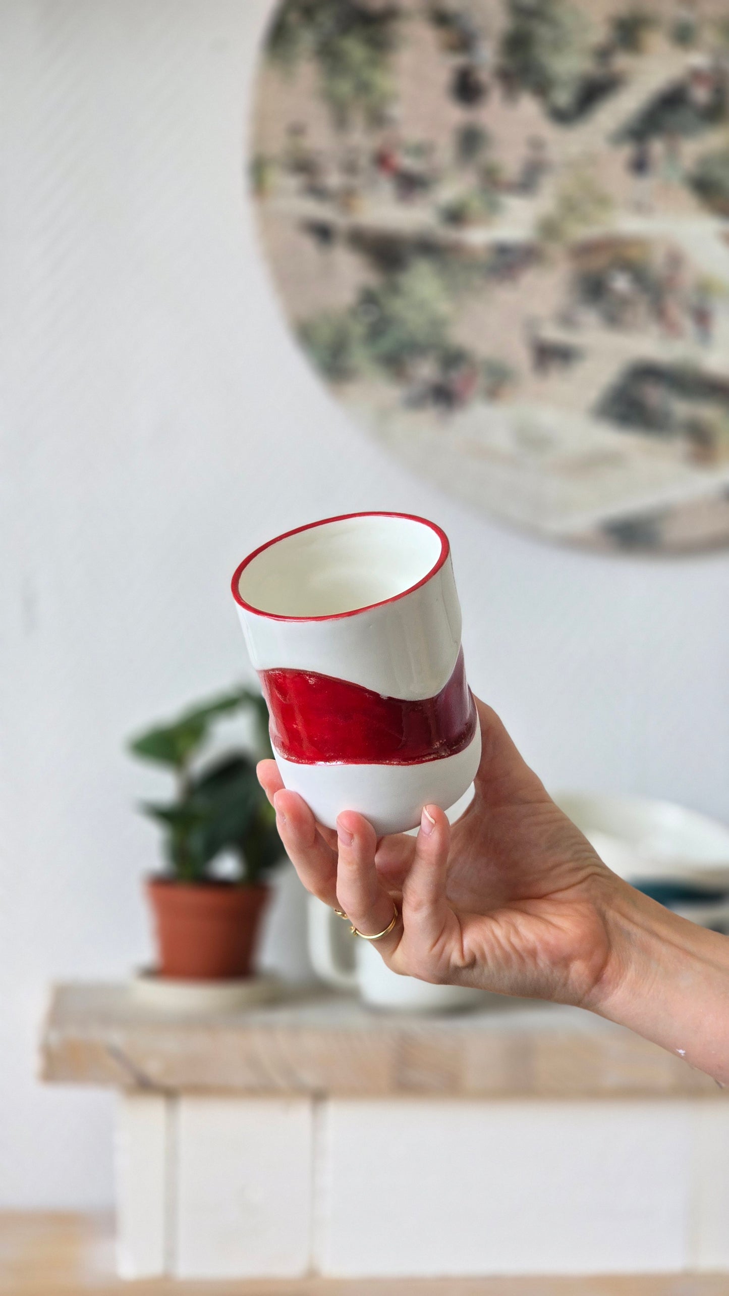 Gobelet Wavy rouge