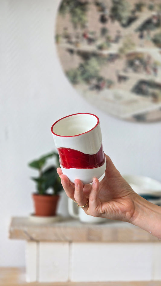 Gobelet Wavy rouge