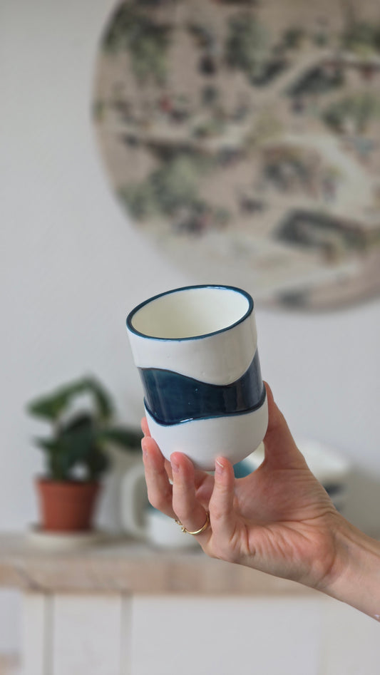 Gobelet Wavy vert/bleu