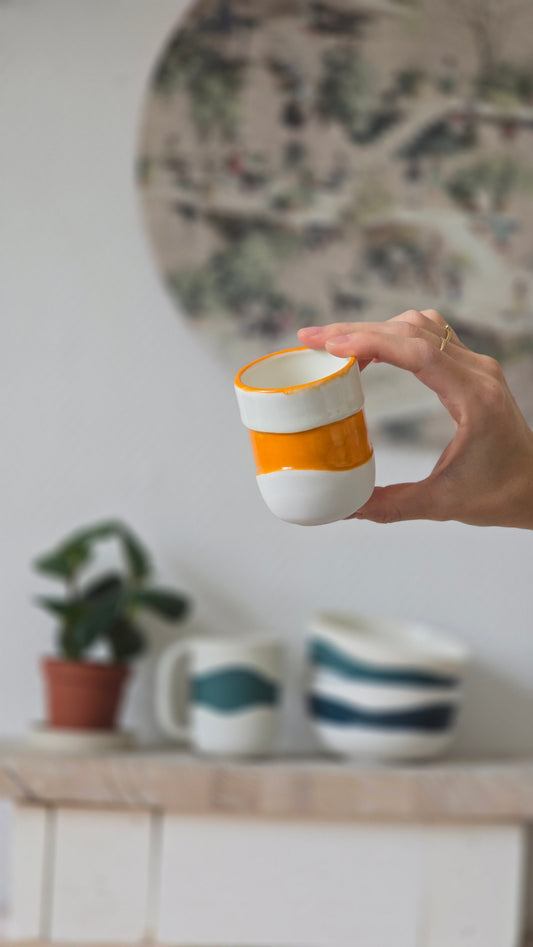 Tasse expresso Wavy orange