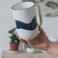 Grand mug Wavy vert/bleu