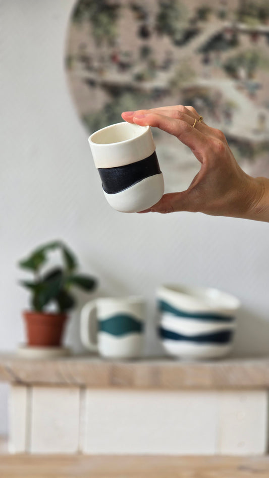 Tasse expresso Wavy noire